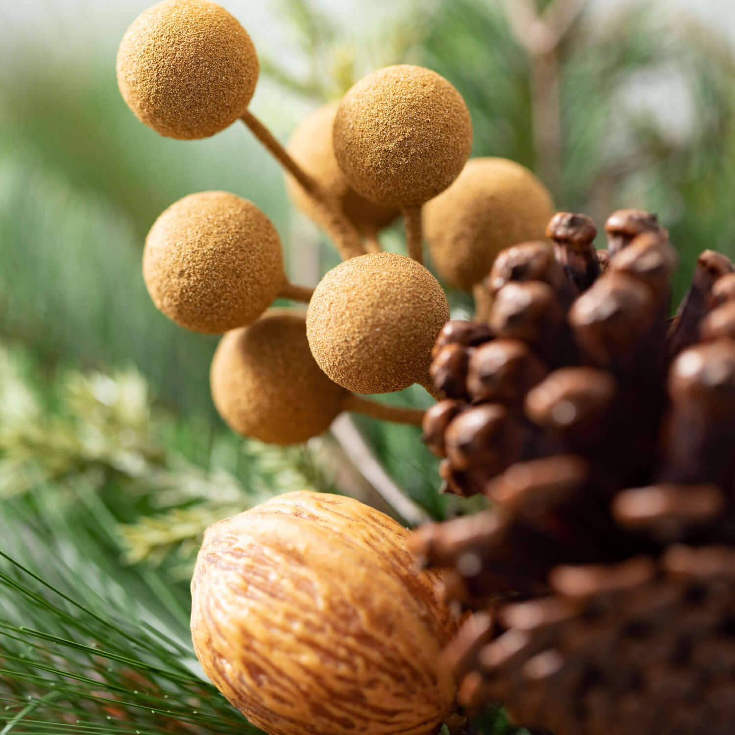 Natural Pine Cones Nuts Artificial Cones Fake Plant For Christmas Tree  Home